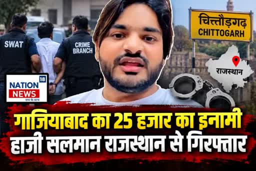 गाजियाबाद का 25 हजार का इनामी हाजी सलमान राजस्थान से गिरफ्तार, विधायक नंदकिशोर को अपशब्द कहने पर क्राइम ब्रांच का कड़ा एक्शन